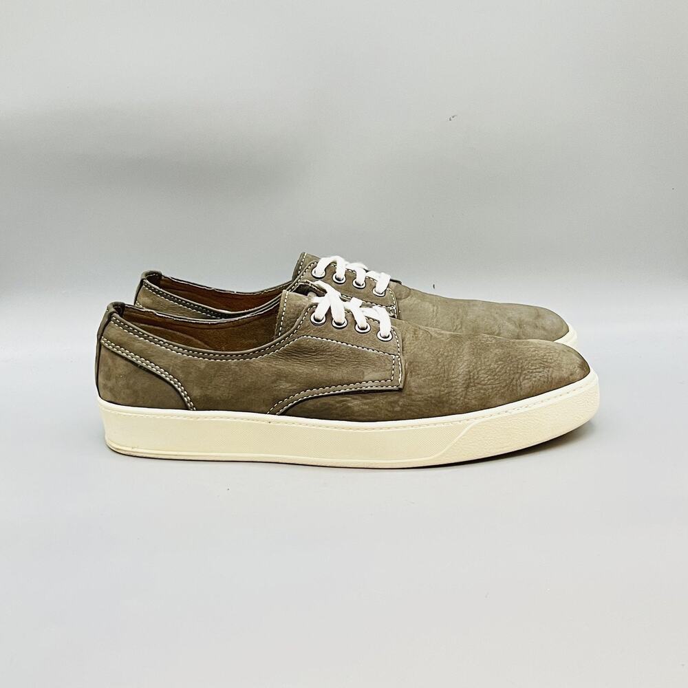 Quoddy Shoes Mens 12.5 Gray Nubuck Casual Sneakers Vibram Sole Handmade USA